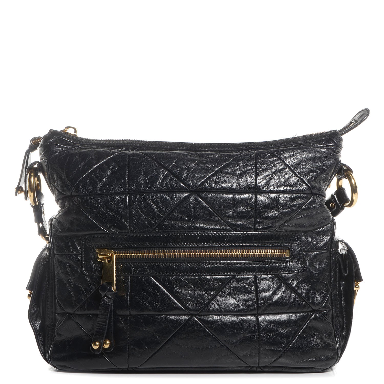 Marc Jacobs Leather Patchwork Multipocket Hobo Black 1 of 8