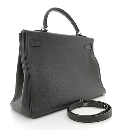 Hermes Taurillon Clemence Kelly Retourne 35 Graphite 3 of 13