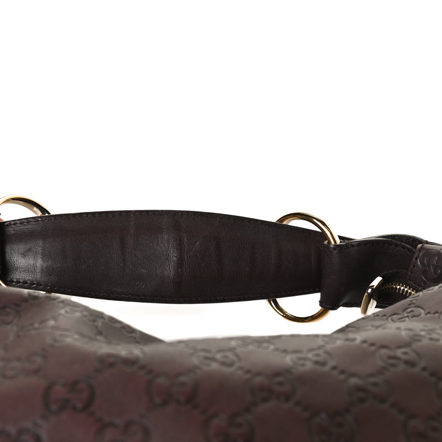 Gucci Guccissima Medium Horsebit Chain Hobo Dark Brown 15 of 20