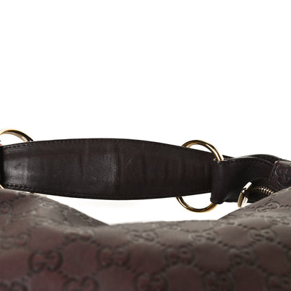 Gucci Guccissima Medium Horsebit Chain Hobo Dark Brown 15 of 20