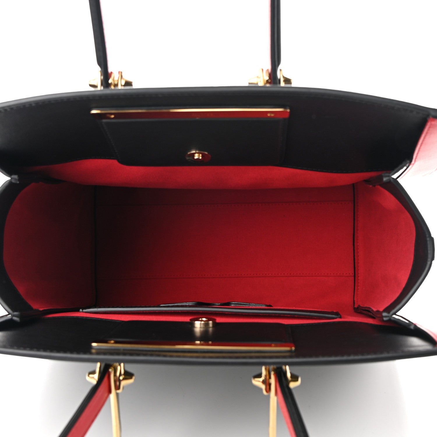 Alexander McQueen Calfskin The Tall Story Shoulder Bag Black Red 5 of 9