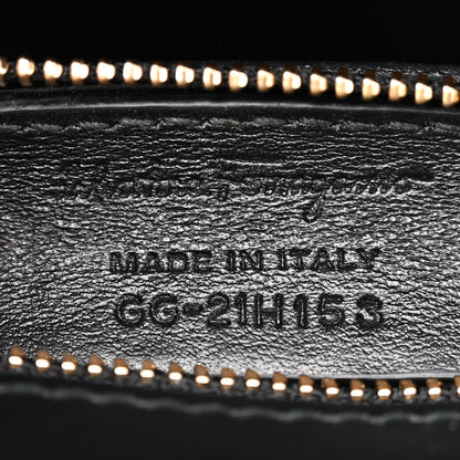 Salvatore Ferragamo Calfskin Quilted Gancini Flap Bag Black 7 of 12