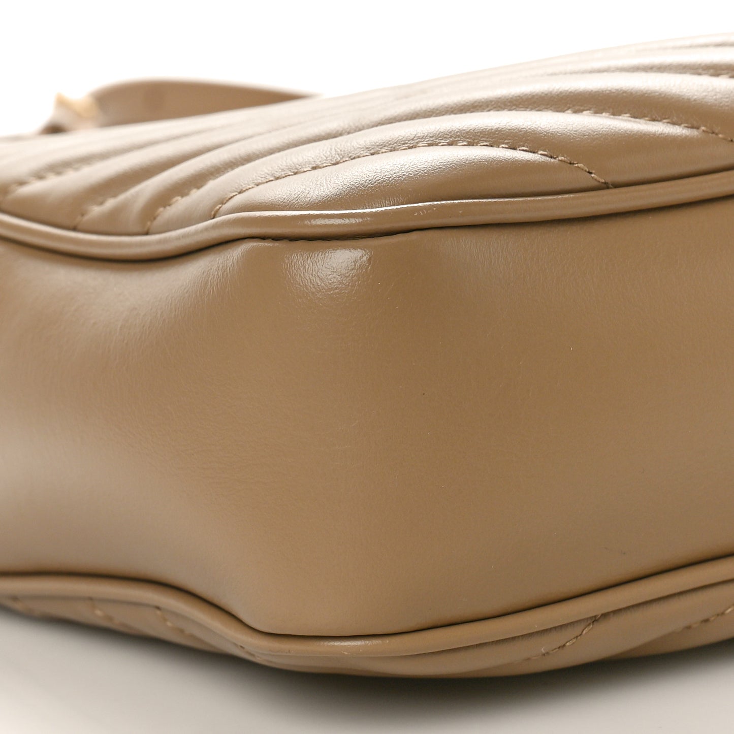 Calfskin Matelasse Monogram Lou Camera Bag Dark Beige