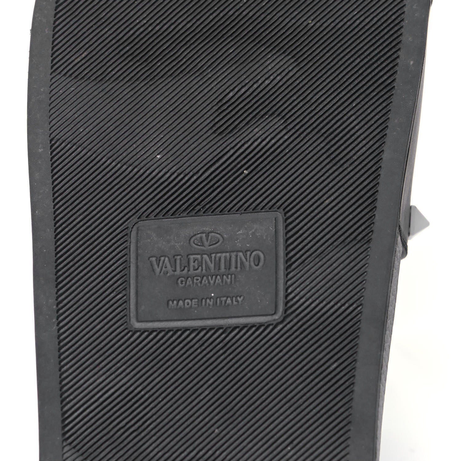 Valentino Garavani Rubber Rockstud Slide Sandals 36 Black 5 of 5