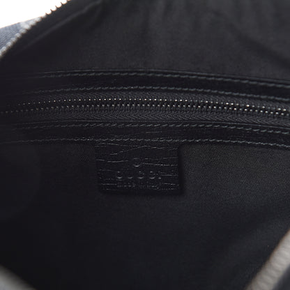 Gucci Monogram Medium Horsebit Chain Hobo Black 5 of 8