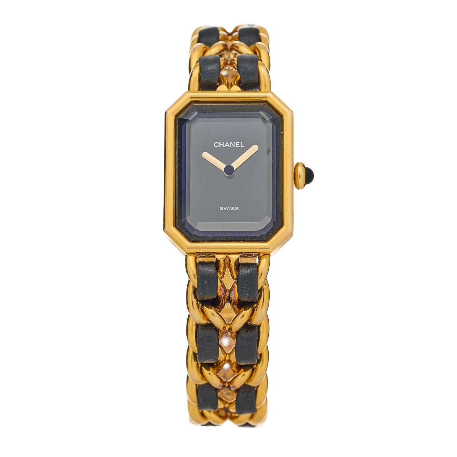Chanel Stainless Steel Lambskin 20mm Chain Premiere Quartz Watch Gold M 1 of 4
