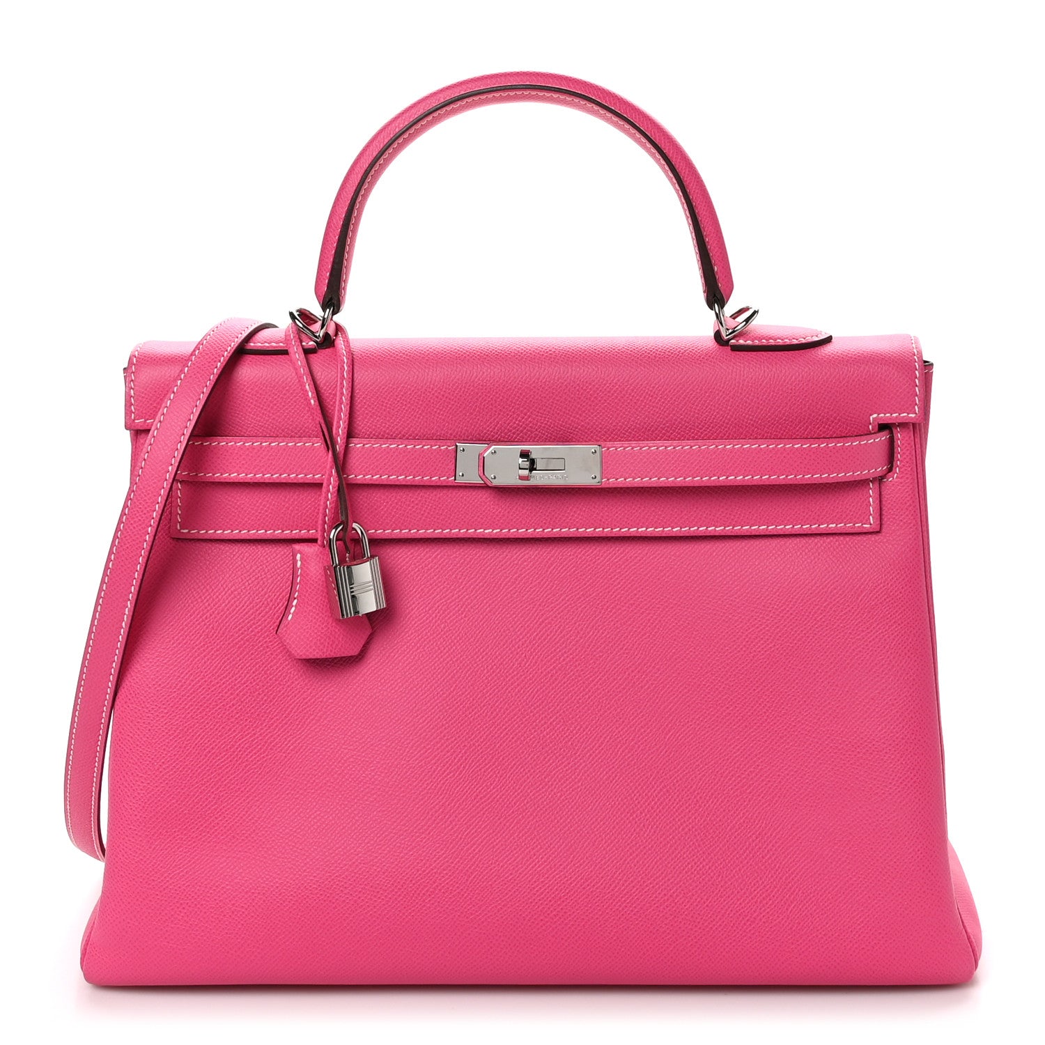 Hermes Epsom Candy Kelly Retourne 35 Rose Tyrien Tosca 1 of 10