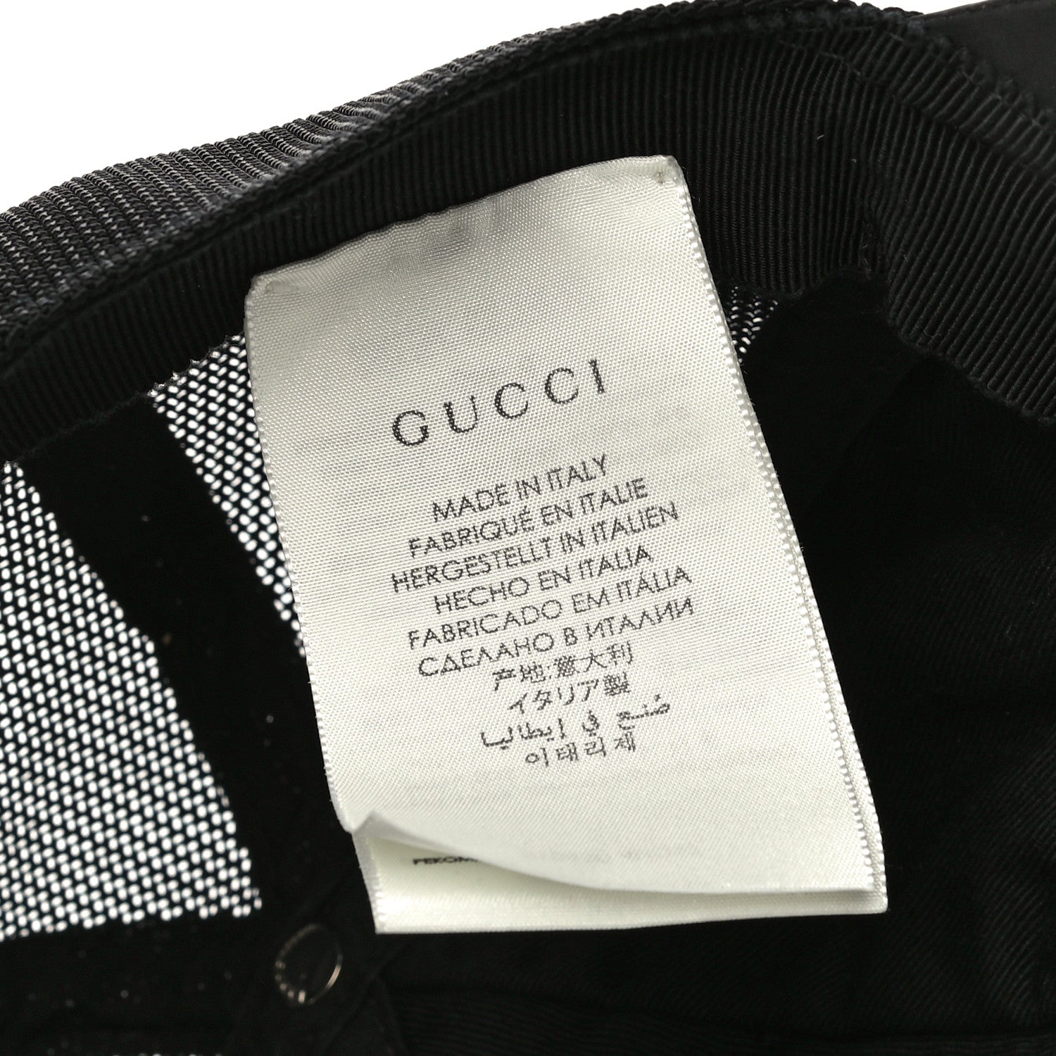 Gucci Nylon Monogram Baseball Hat L Black 7 of 8