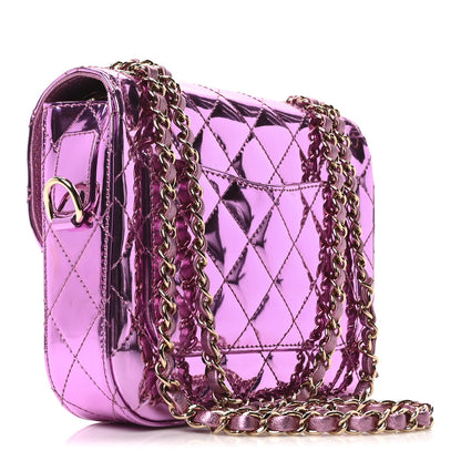 Chanel Mirror Calfskin Metallic Calfskin Quilted Hollywood Boulevard Flap With Coin Purse Light Purple 4 of 11