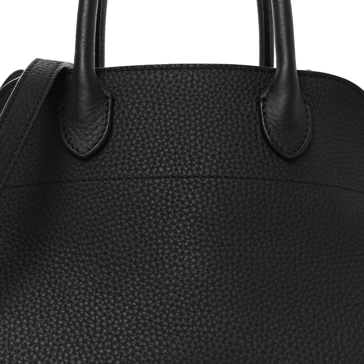 The Row Grained Calfskin Soft Margaux 10 Bag Black 7 of 9