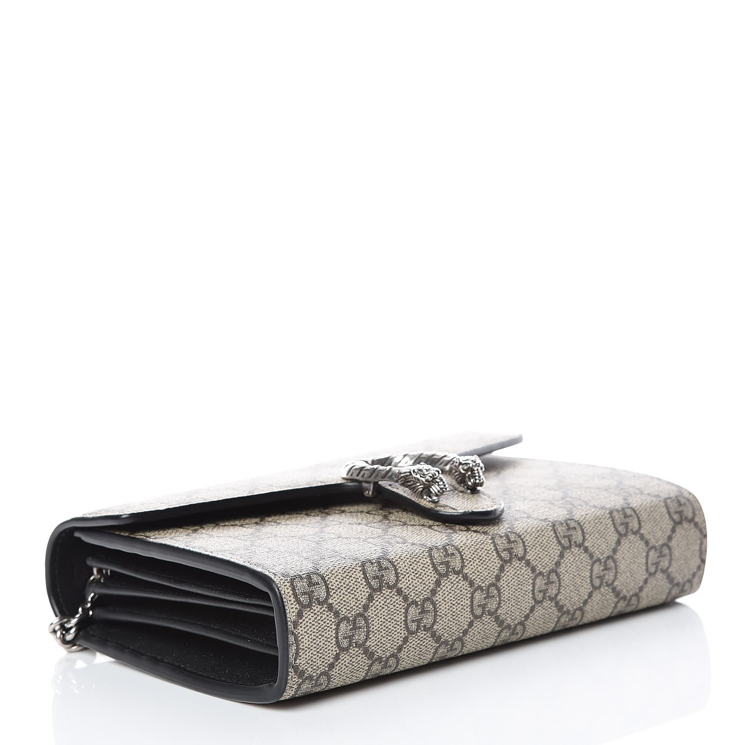 Gucci GG Supreme Monogram Mini Dionysus Chain Wallet Beige Black 4 of 11