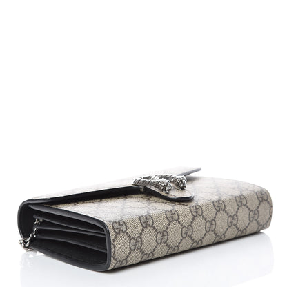 Gucci GG Supreme Monogram Mini Dionysus Chain Wallet Beige Black 4 of 11