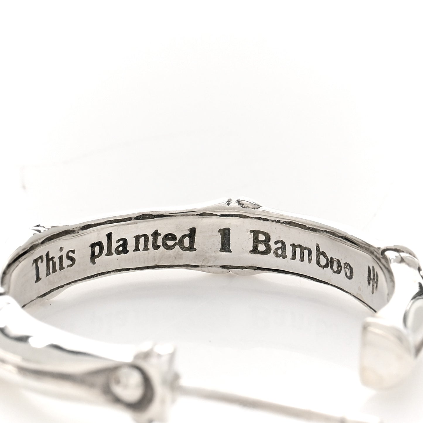 Sterling Silver Small Bamboo Hoop Earrings