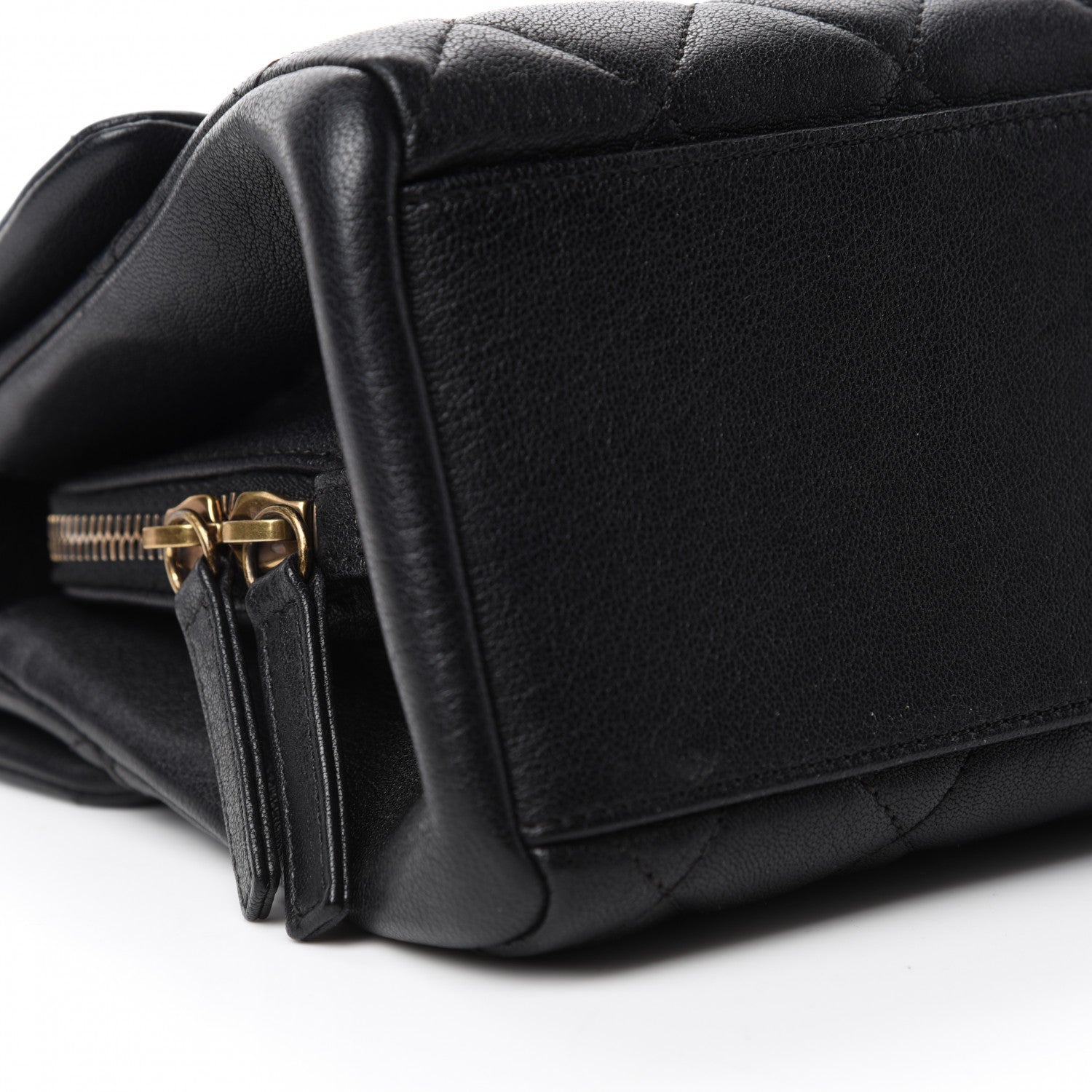 Chanel Shiny Sheepskin Quilted Small Trapezio Flap Black 6 of 11