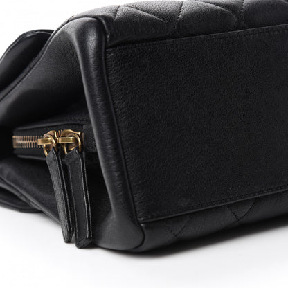 Chanel Shiny Sheepskin Quilted Small Trapezio Flap Black 6 of 11