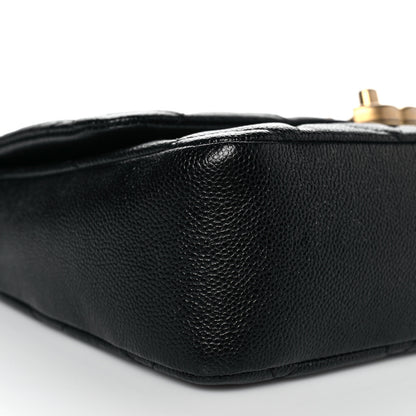 Chanel Shiny Caviar Quilted Large Chain Melody Flap Black 8 of 9