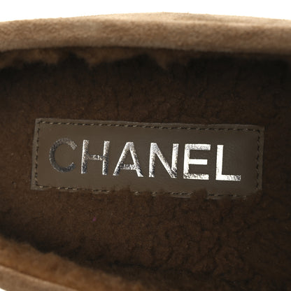Chanel Suede Calfskin CC Loafers 41 Dark Beige 9 of 12