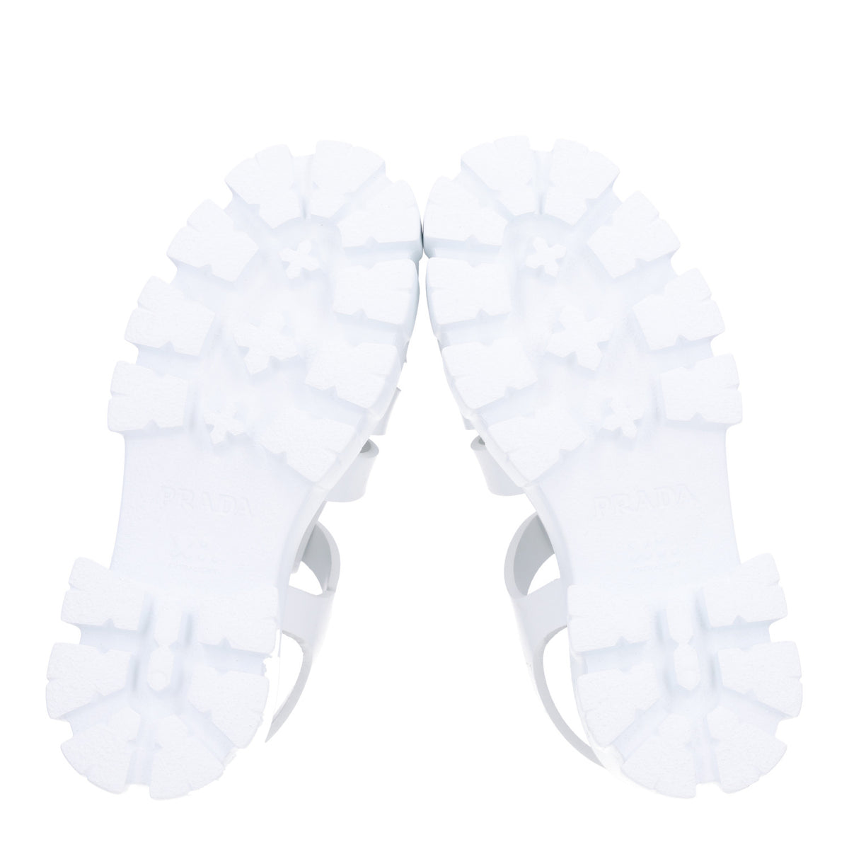 Foam Rubber Metal Triangle Logo Monolith 55mm Cage Sandals 38 White
