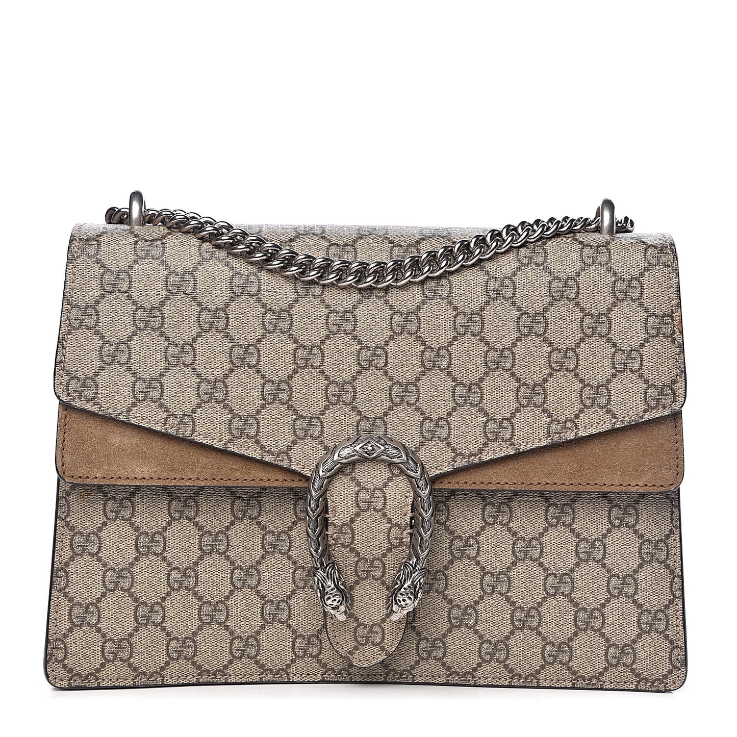GG Supreme Monogram Medium Dionysus Shoulder Bag Taupe