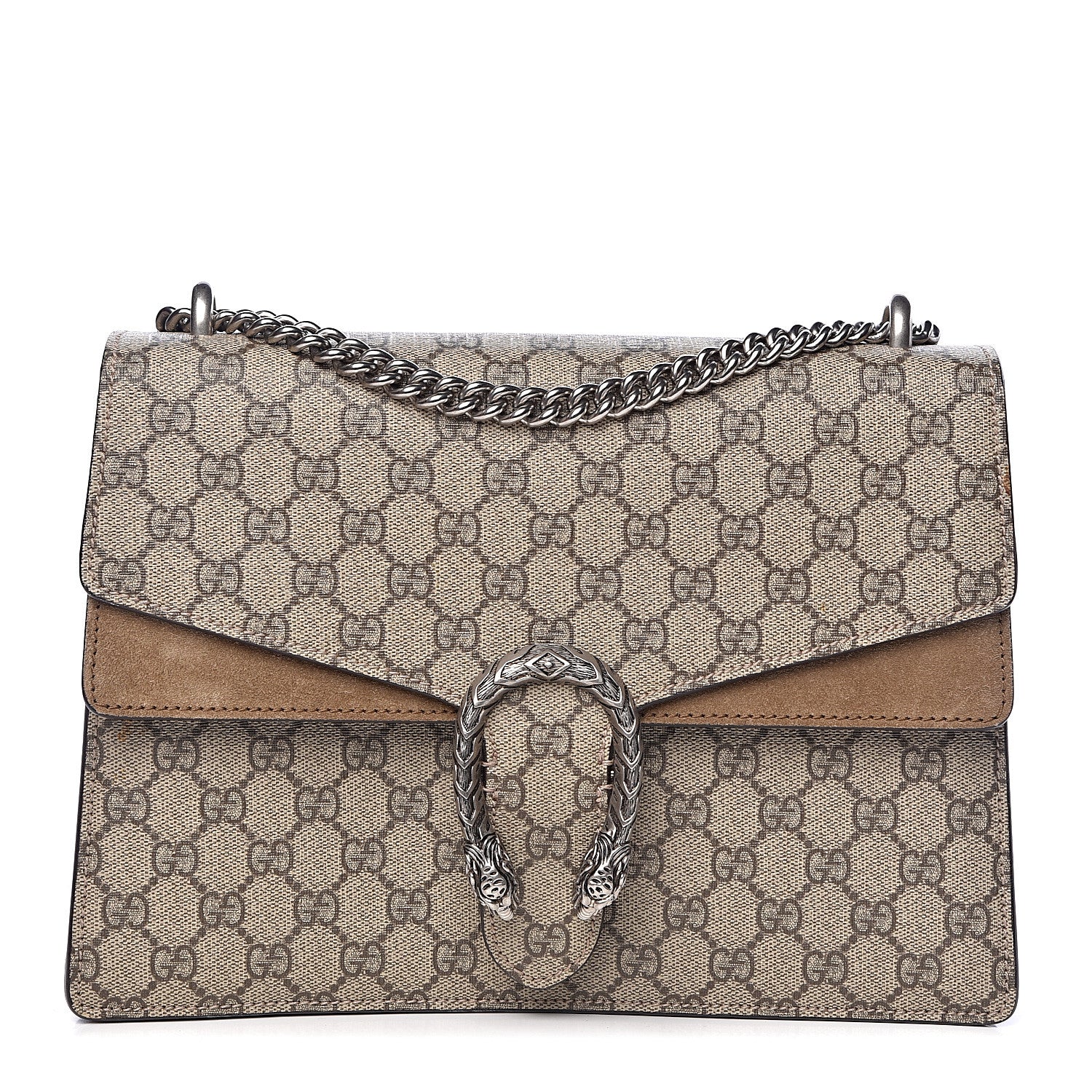 Gucci GG Supreme Monogram Medium Dionysus Shoulder Bag Taupe 1 of 11