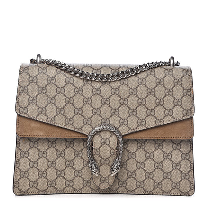 Gucci GG Supreme Monogram Medium Dionysus Shoulder Bag Taupe 1 of 11