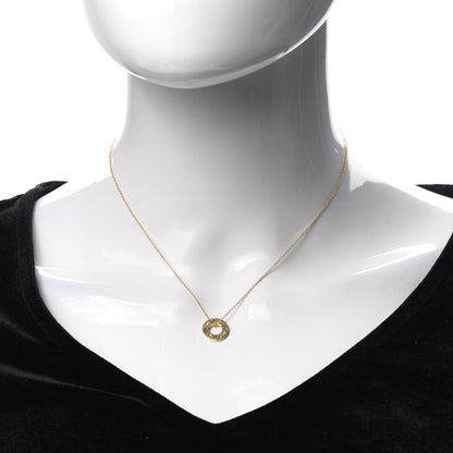Tiffany 18K Yellow Gold Diamond Atlas Pierced Pendant Necklace 2 of 5