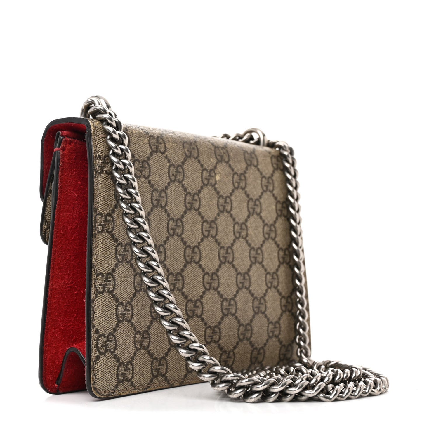 GG Supreme Monogram Mini Dionysus Shoulder Bag Hibiscus Red
