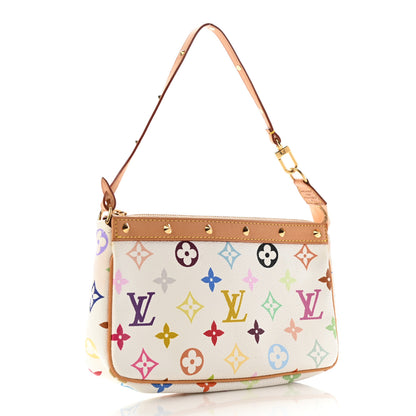 Louis Vuitton Monogram Multicolor Pochette Accessories White 3 of 13