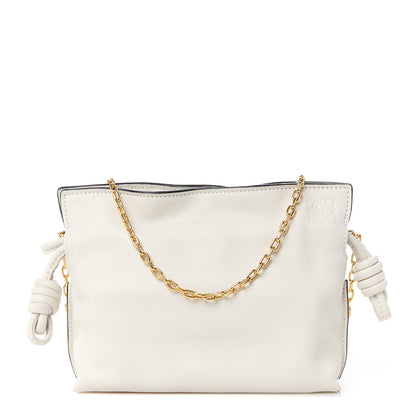 Loewe Calfskin Nano Flamenco Knot Clutch Soft White 1 of 11