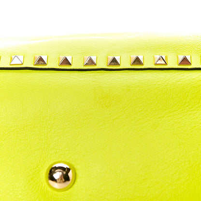 Valentino Garavani Vitello Medium Rockstud Tote Yellow Fluo 10 of 11