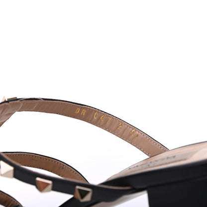Valentino Garavani Calfskin Rockstud 60mm Caged Slide Sandals 41 Black 8 of 9