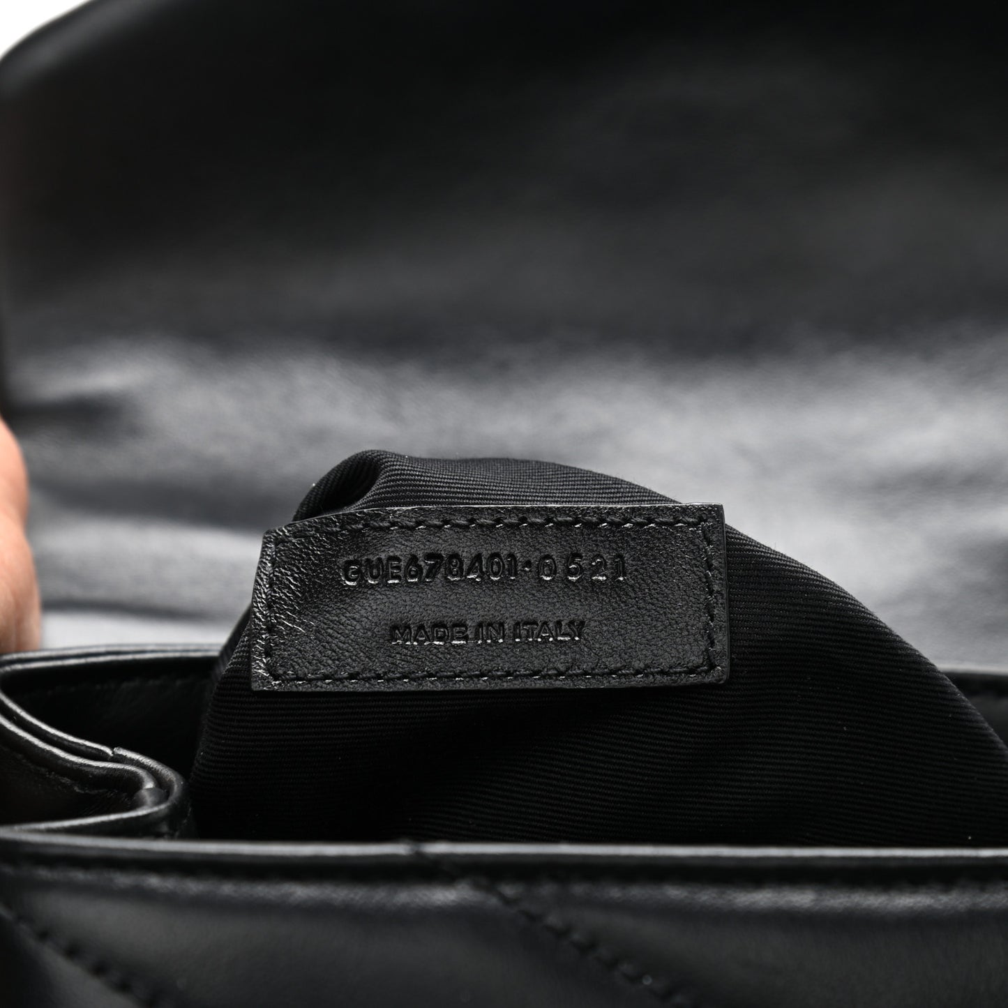 Calfskin Y Quilted Monogram Toy Loulou Crossbody Bag Black