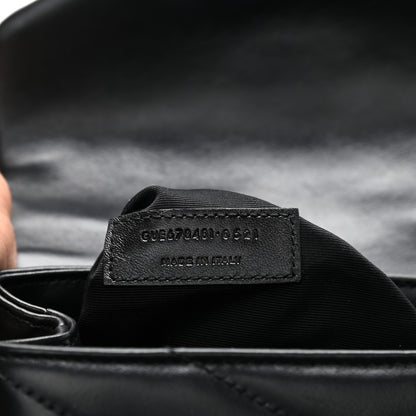 Saint Laurent Calfskin Y Quilted Monogram Toy Loulou Crossbody Bag Black 7 of 10