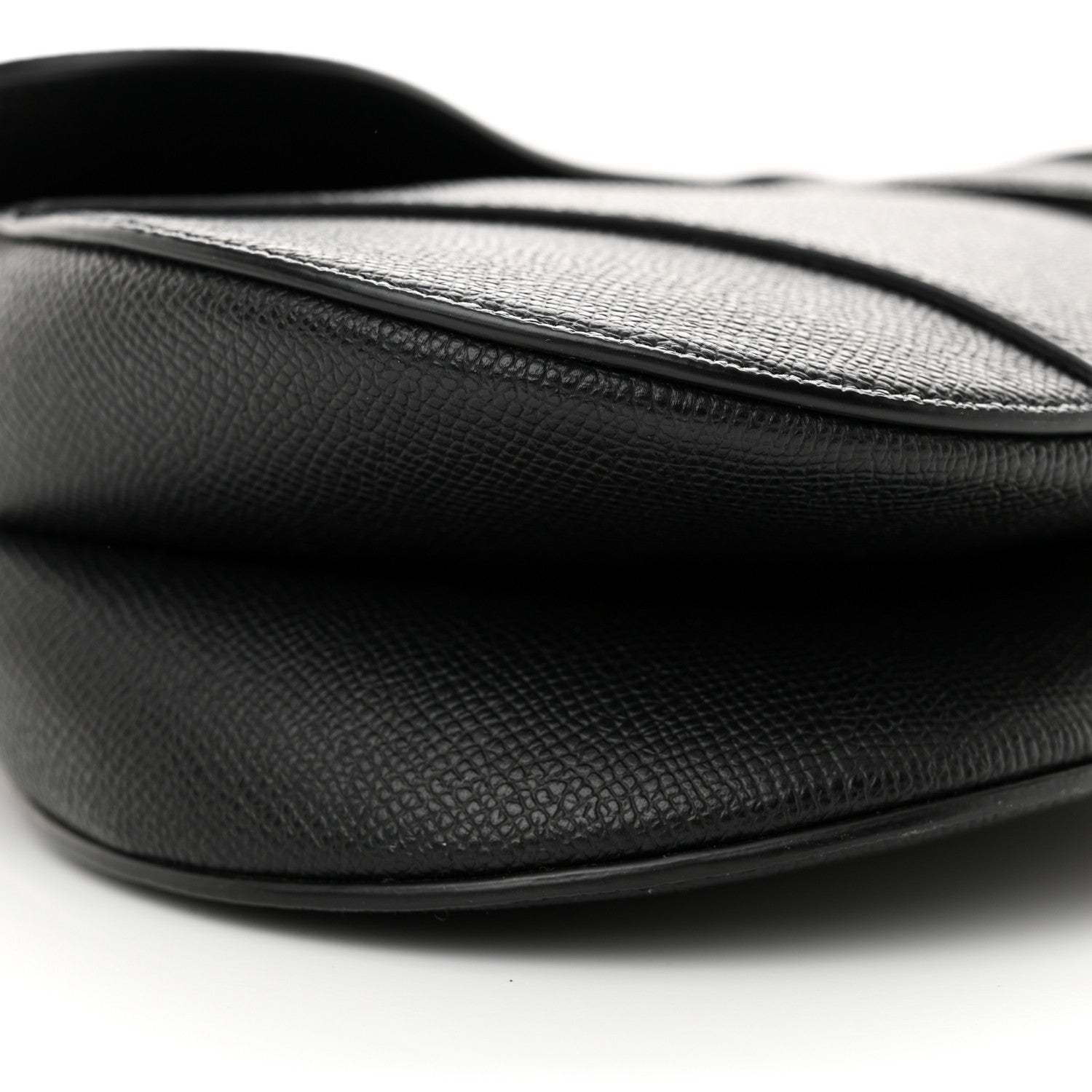Christian Dior Grained Calfskin Saddle Bag Black 9 of 11