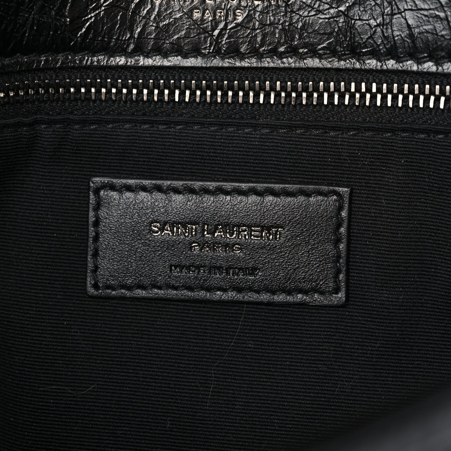Saint Laurent Crinkled Calfskin Matelasse Monogram Medium Niki Chain Satchel Black 6 of 10