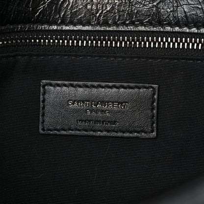Saint Laurent Crinkled Calfskin Matelasse Monogram Medium Niki Chain Satchel Black 6 of 10
