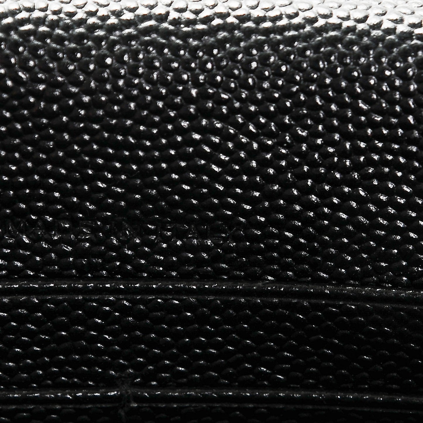 Grain De Poudre Matelasse Chevron Monogram Envelope Chain Wallet Black