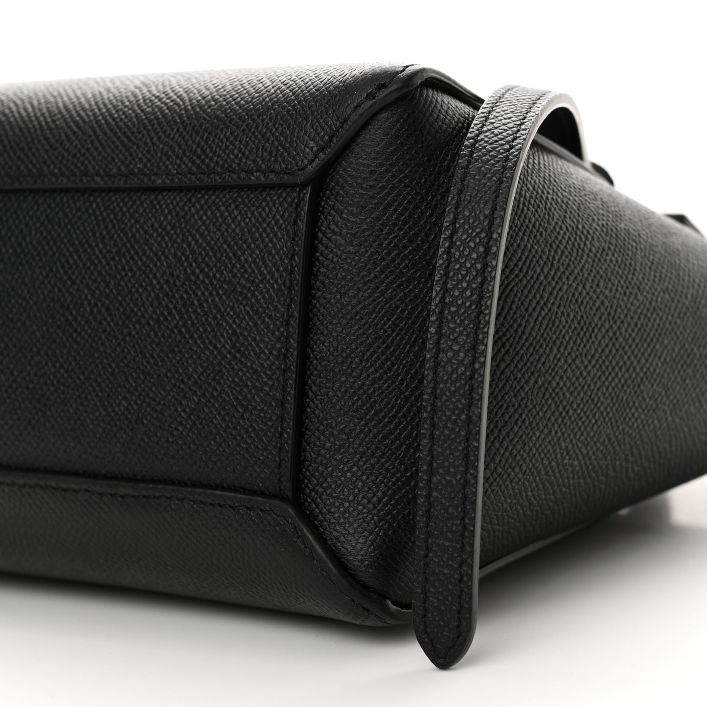 Grained Calfskin Nano Belt Bag Black