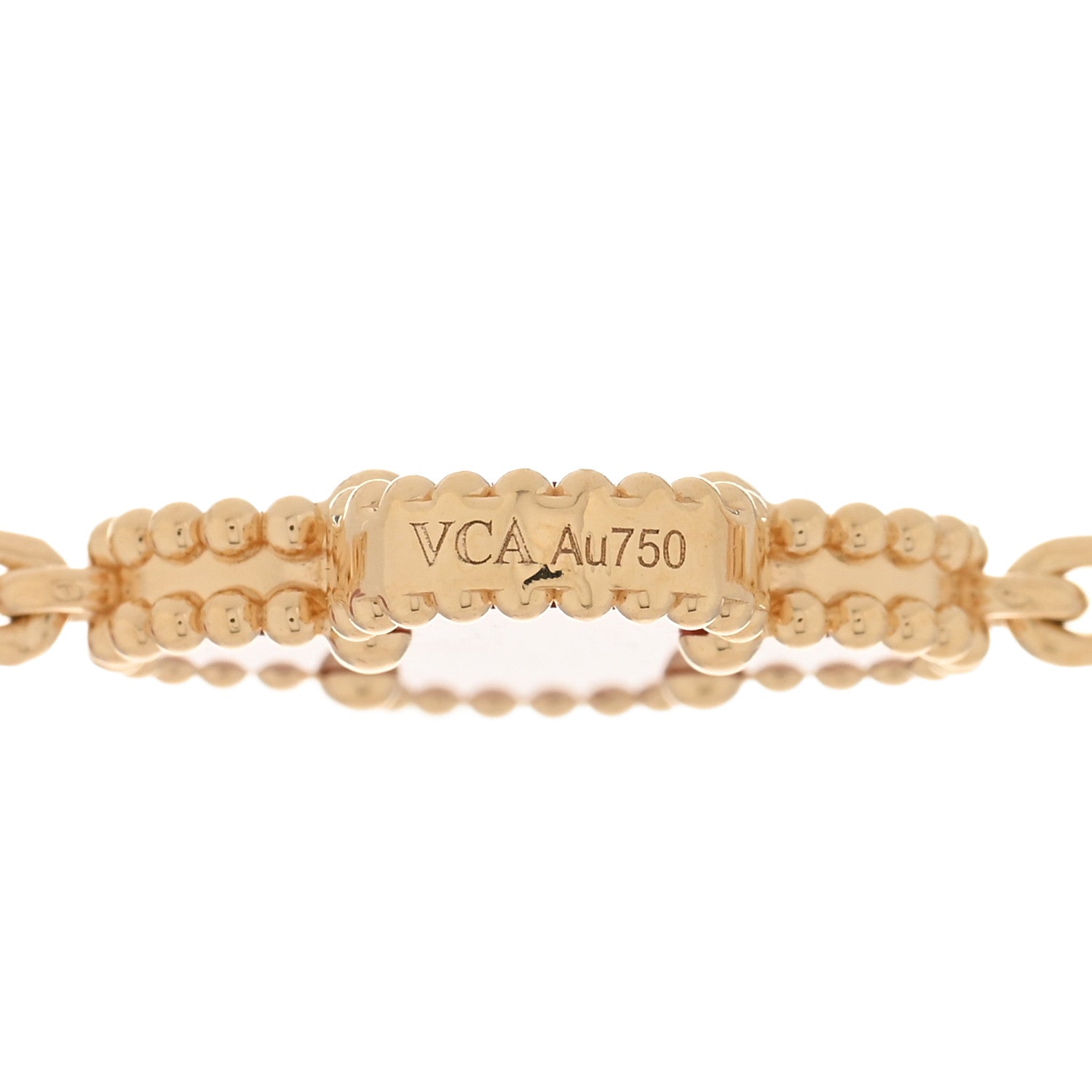Van Cleef & Arpels 18K Yellow Gold Carnelian 10 Motifs Vintage Alhambra Necklace 4 of 4