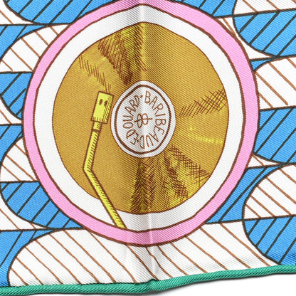Hermes Silk La Danse Des Amazones Scarf 90 Vert d'eau Rose 5 of 6