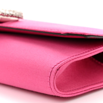 Jimmy Choo Satin Crystal Madeline Wallet On Chain Pink 10 of 11