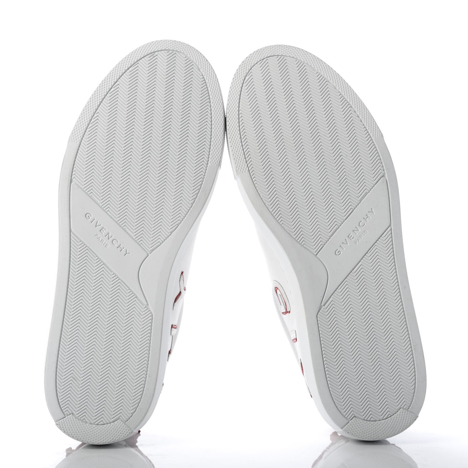 Givenchy Calfskin Reverse Logo Womens Urban Street Sneakers 36.5 White Red 6 of 10
