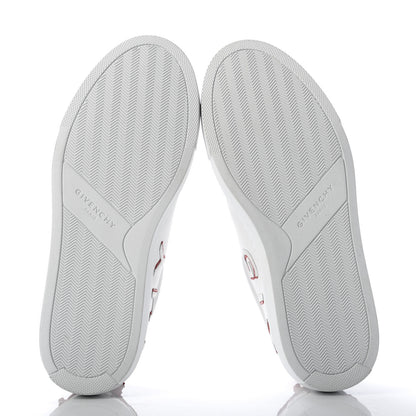 Givenchy Calfskin Reverse Logo Womens Urban Street Sneakers 36.5 White Red 6 of 10