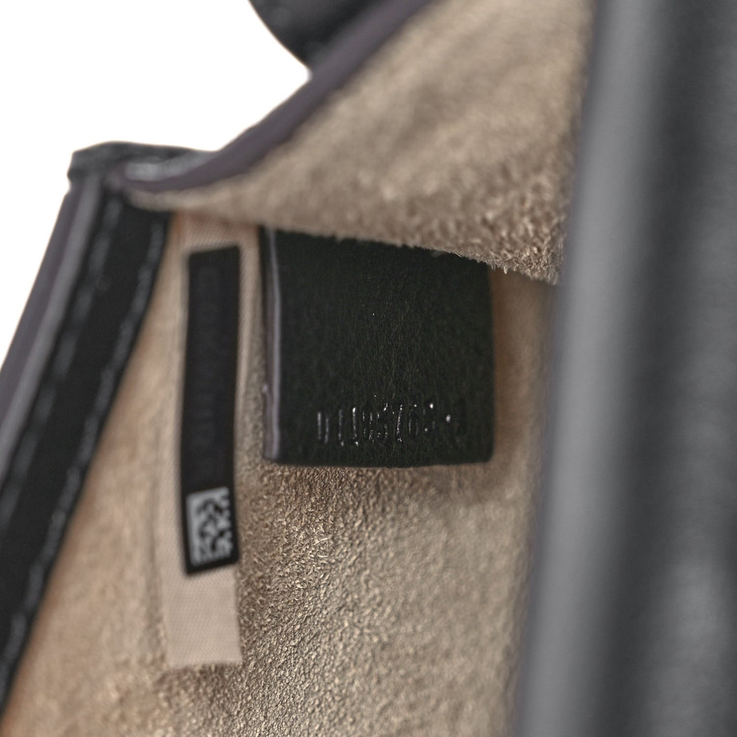 Calfskin Suede Small Nile Bracelet Bag Black