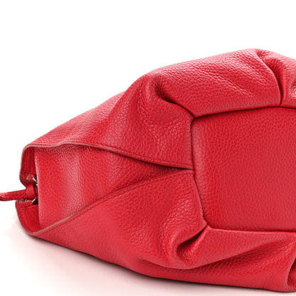 Celine Grained Calfskin Bittersweet Hobo Red 9 of 10