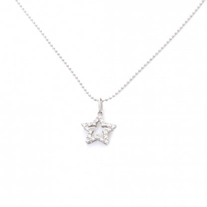 Tiffany Platinum Diamond Star Pendant Necklace 1 of 3