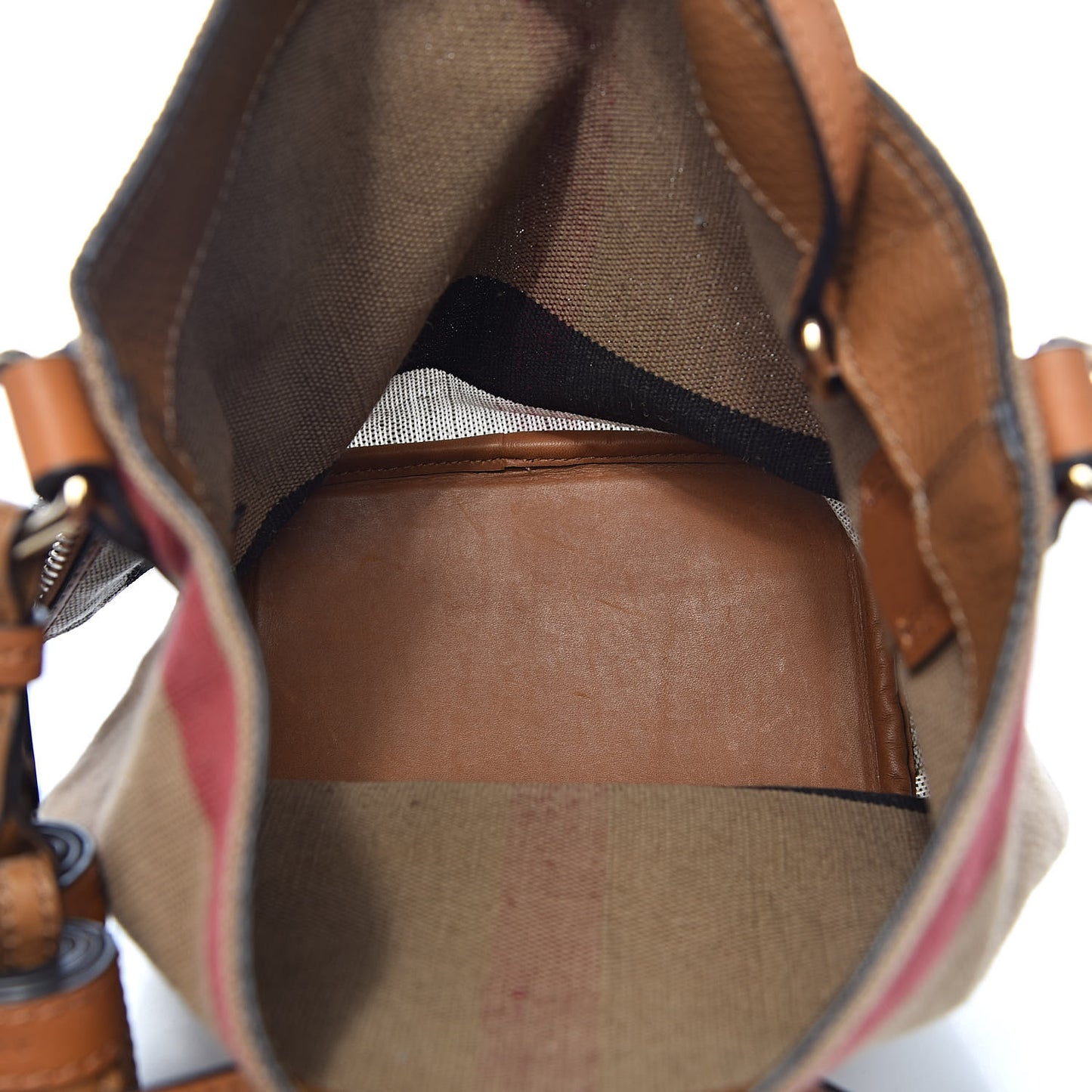 Canvas Mega Check Mini Ashby Tassel Crossbody Saddle Brown
