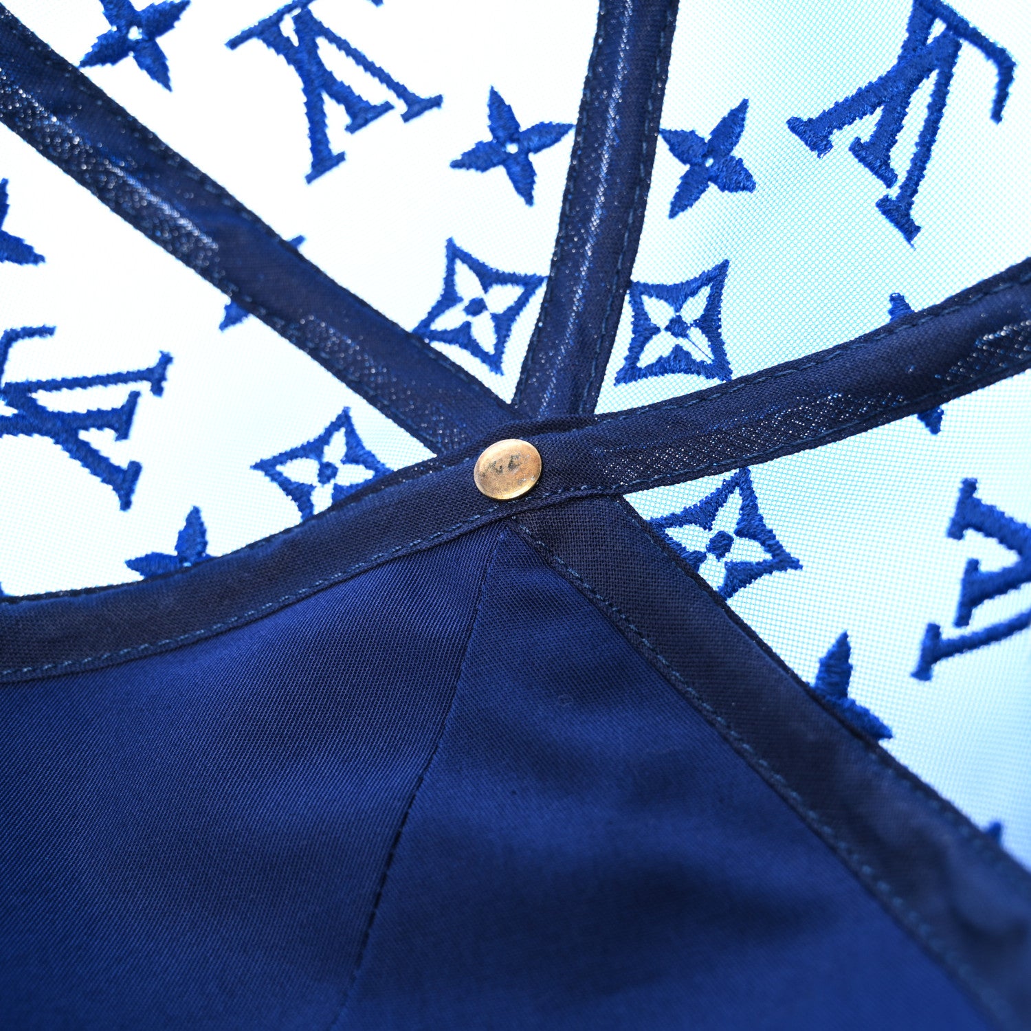 Louis Vuitton Mesh Embroidered Everyday LV Cap 60 Blue 9 of 12