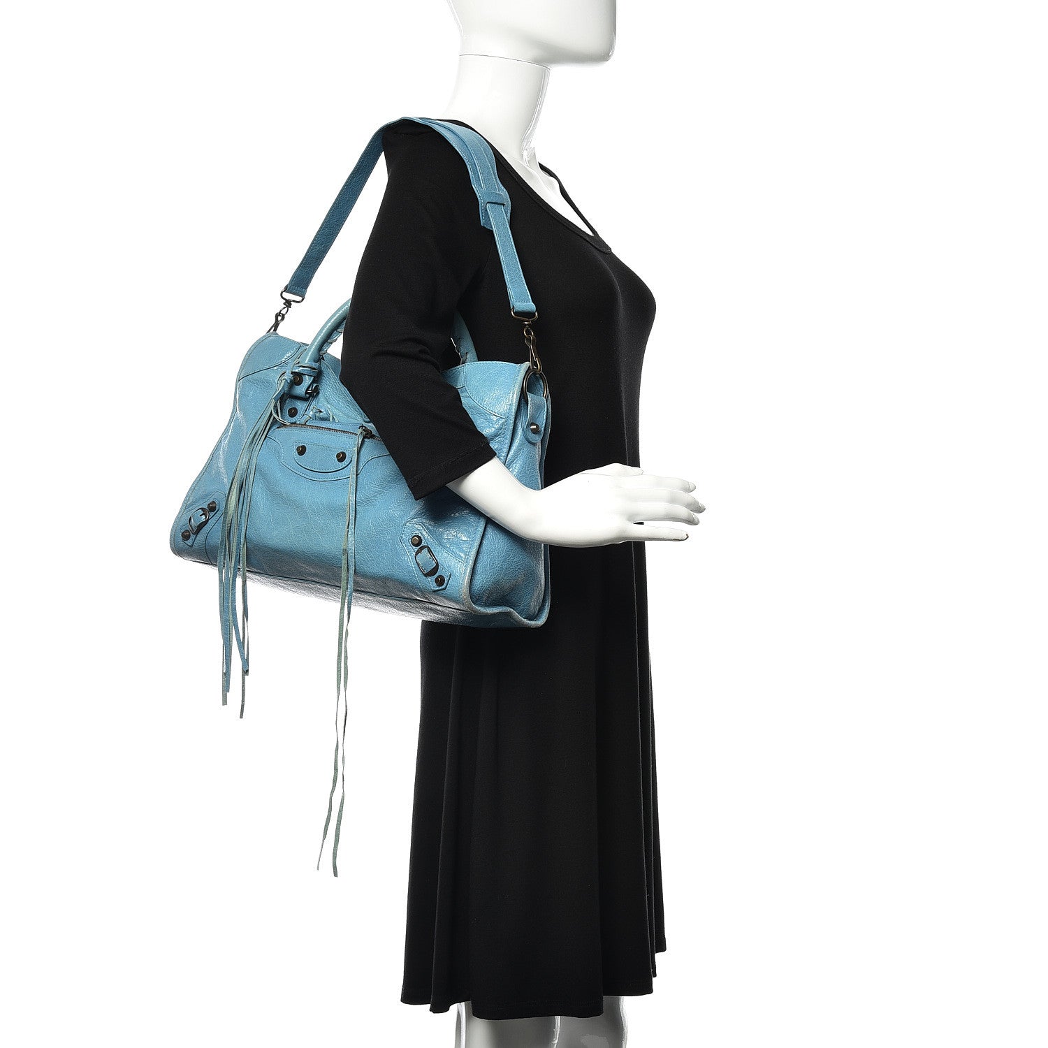 Balenciaga Agneau Classic Hardware City Bleu Indigo 2 of 18