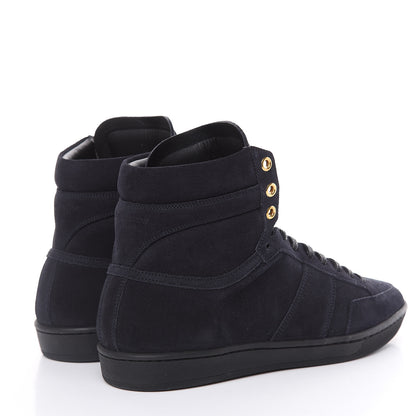 Saint Laurent Suede Mens Soho SL/10H High Top Sneakers 39 Navy 4 of 8